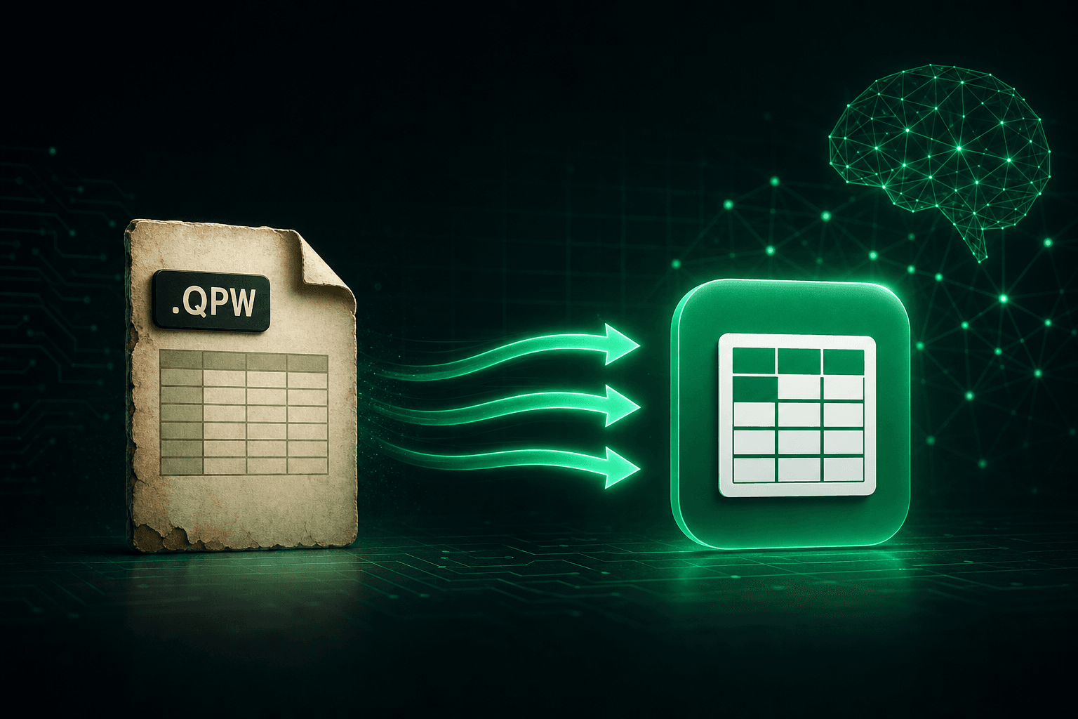 Preparing Quattro Pro Spreadsheet Archives for AI and RAG Search